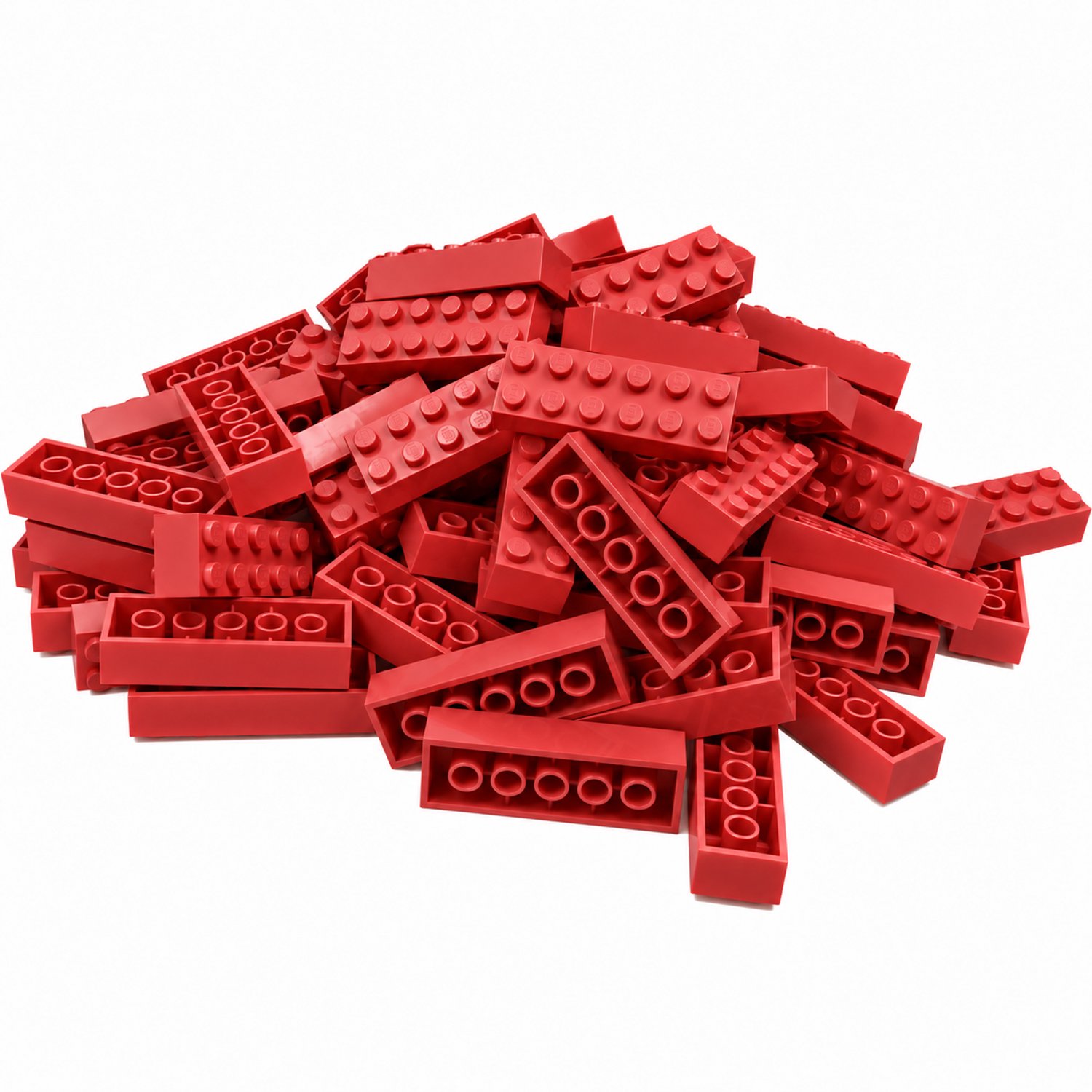 100 Bouwstenen 2x6 | Rood | Compatibel met Lego Classic | Keuze uit vele kleuren | SmallBricks