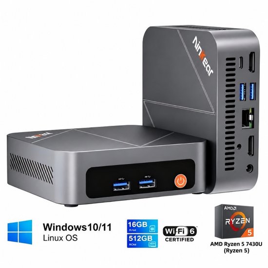 Ninkear M7 Mini PC – AMD Ryzen 5 7430U (Ryzen 5) – 16GB DDR4
