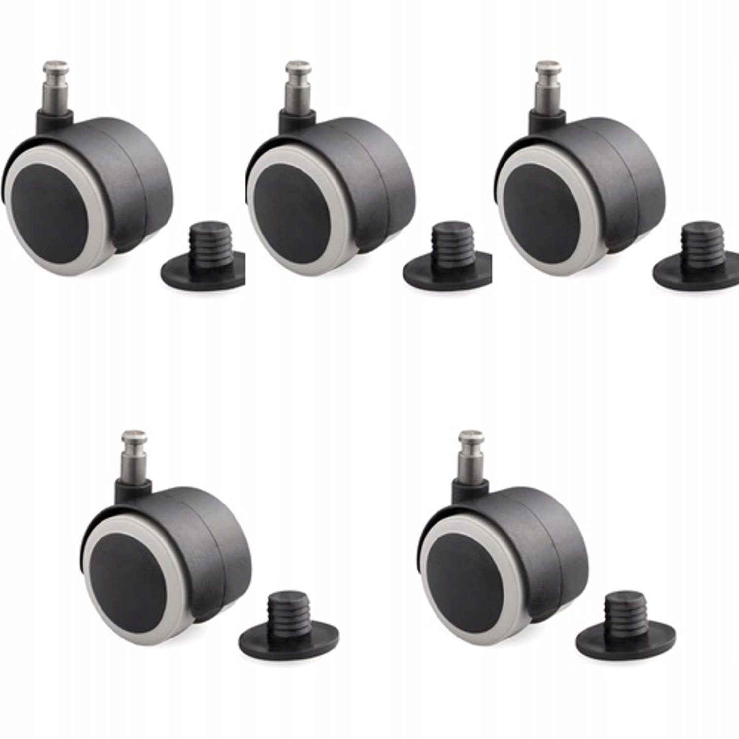 5x Zwenkbare Gecoate Wielen 40mm voor Meubels