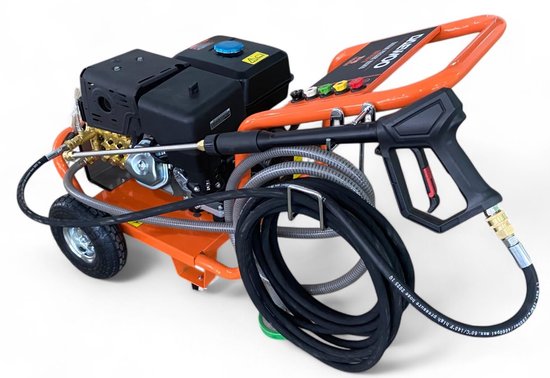 Hogedrukreiniger Benzine 15 pk - 250 Bar Druk - 420 cc Motor - 10 Meter Slang - Industriële Reiniging — afbeelding 2