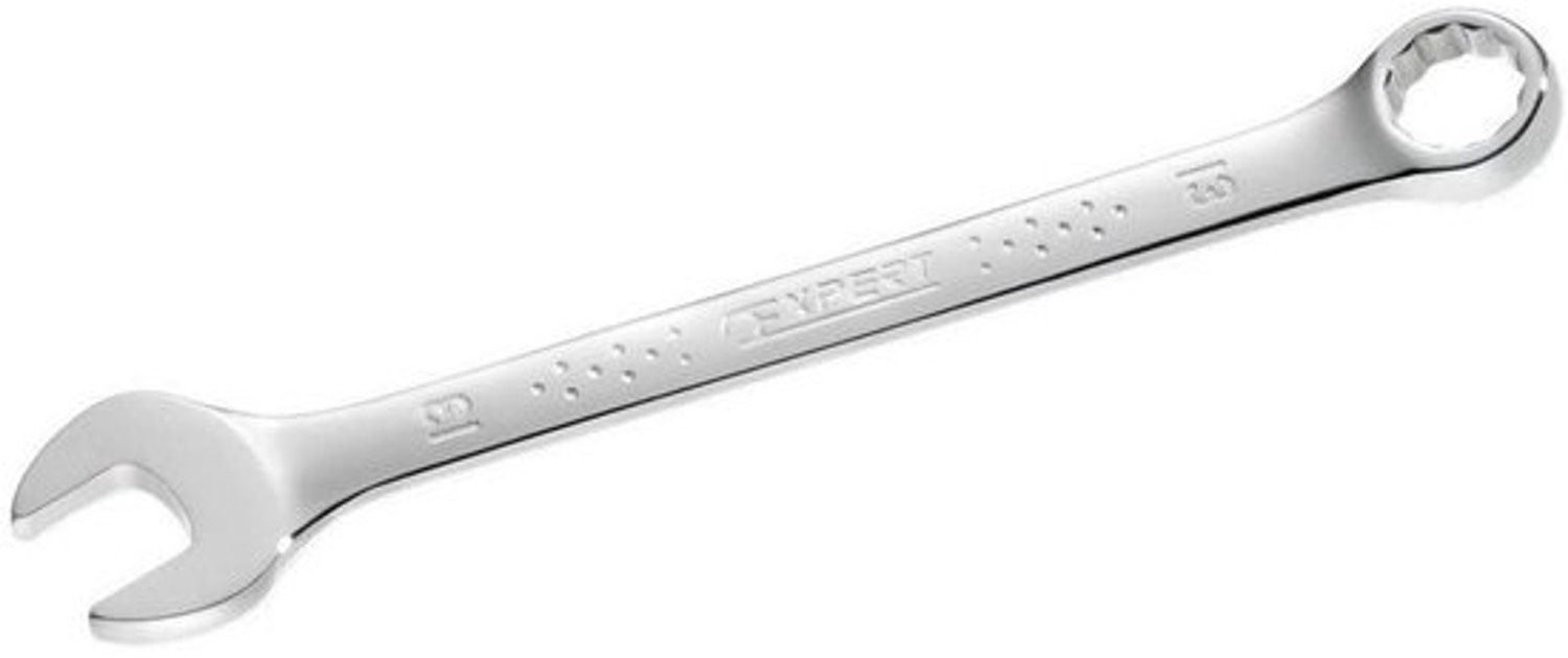 Combinatiespanner - Steek- en ringsleutel - Voor moeren en schroeven vastzetten - Chroom-vanadiumstaal - 34 mm - Glanzend chroom