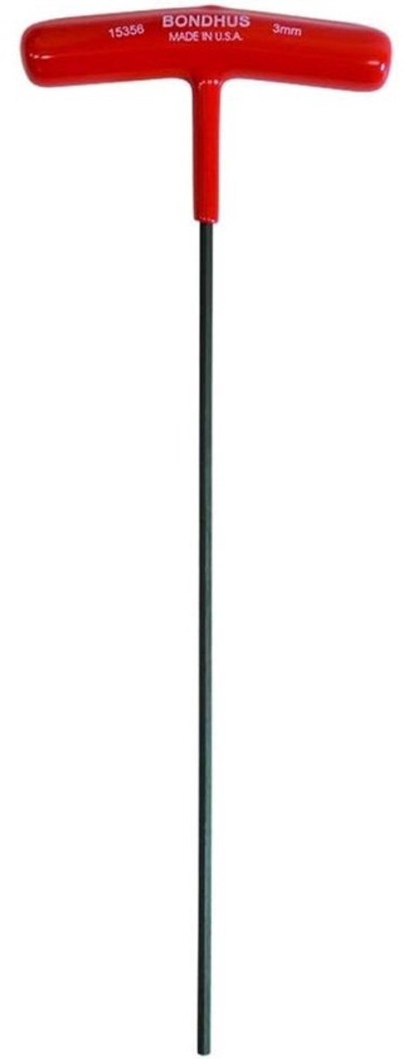 Inbussleutel met T-greep, 3 mm - Lange uitvoering