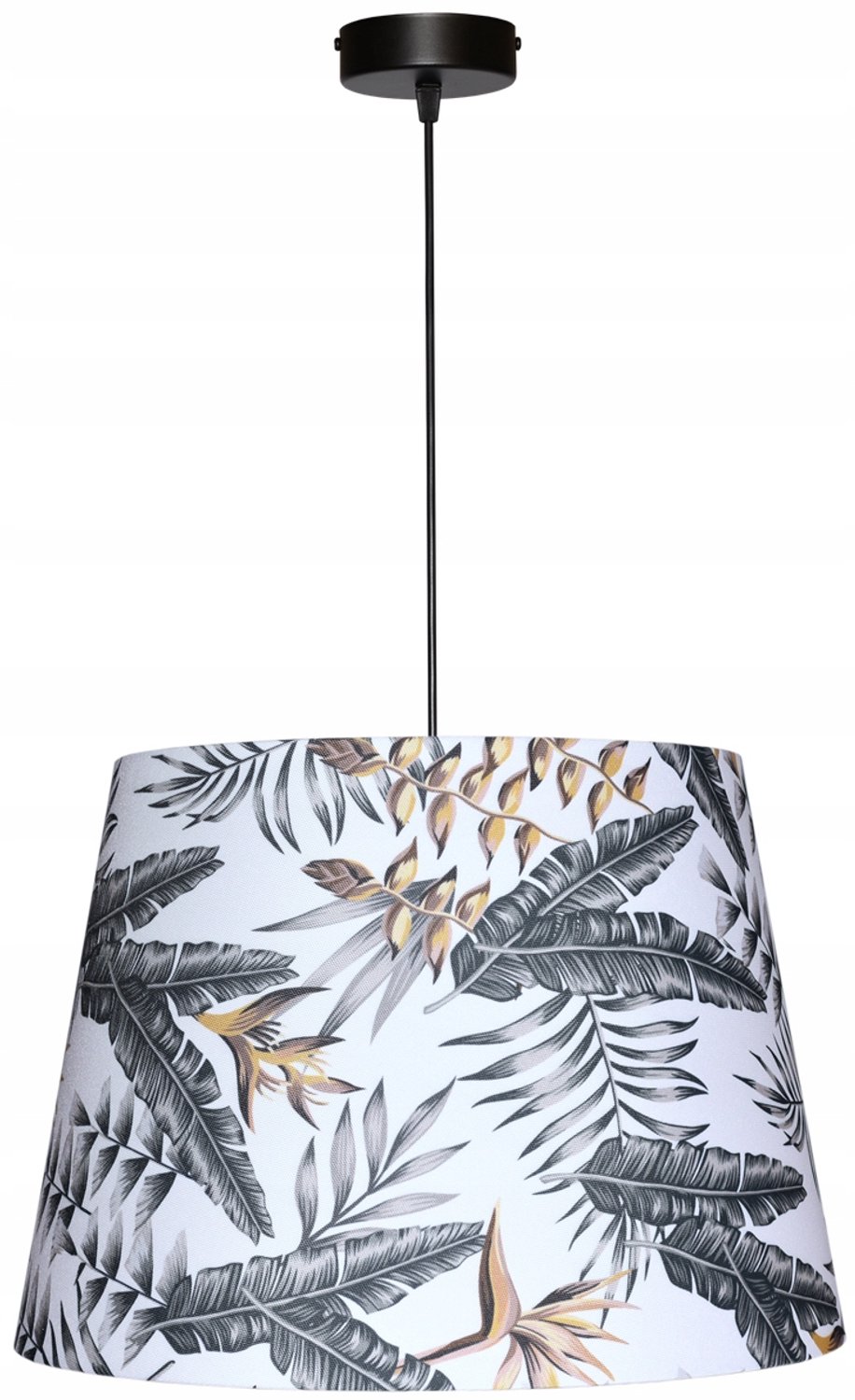 Hanglamp met exotische bladeren, E27, kegelvormige kap 30x40cm