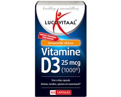 Lucovitaal Vitamine D3 25 mcg 365 capsules MAXI POT