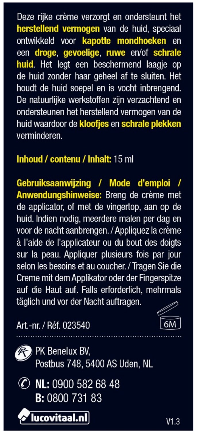 Lucovitaal Kapotte Mondhoeken Crème 15 ml — cadeau in Cadeau-ideeën - foto 7