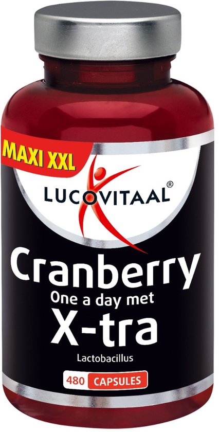 MAXI XXL Lucovitaal Cranberry One a day met X-tra Lactobacillus, 480 CAPSULES.
