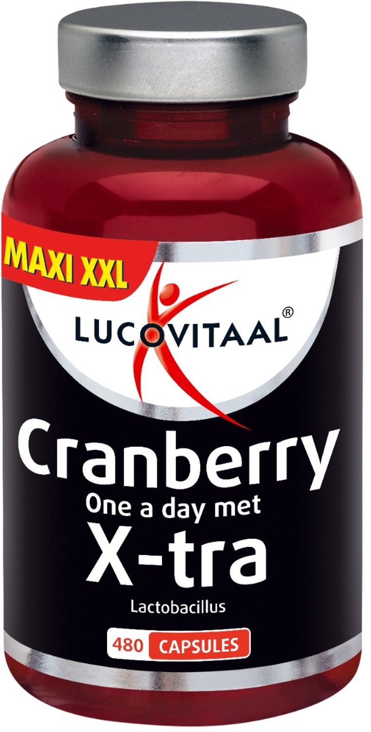 Lucovitaal Cranberry met X-tra Lactobacillus 480 capsules MAXI XXL