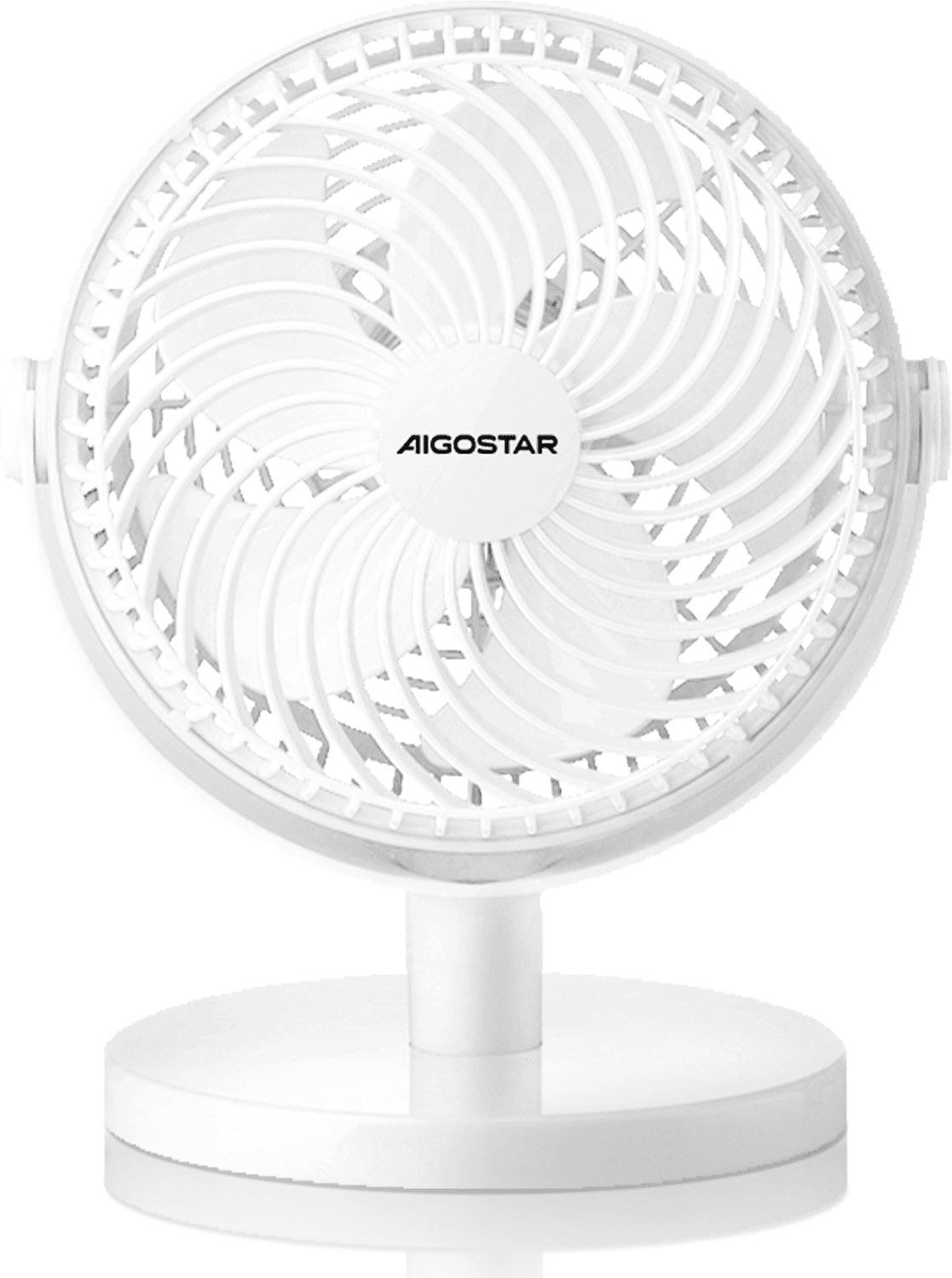 Aigostar | Tafel ventilator | ZEPHYR | USB | 5 bladen | 2 standen | Ø 14cm | Wit