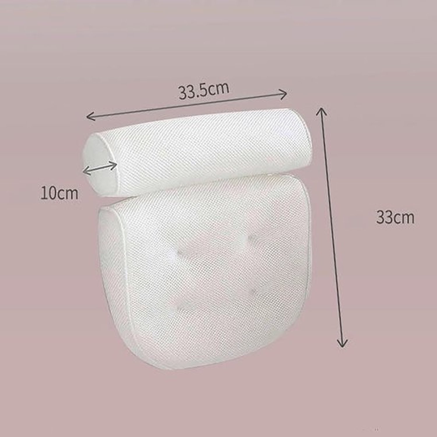 Badkuipkussen met hoofdsteun - Badkussen met neksteun - Voor ontspanning in bad - Ergonomisch ontwerp met 2 panelen - 2 kg - Blauw