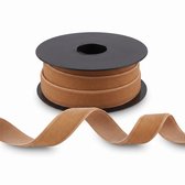 Enkelzijdig fluweellint – 5 meter × 10 mm – Kastaje – Velourslint voor naaien, decoratie en cadeauverpakking