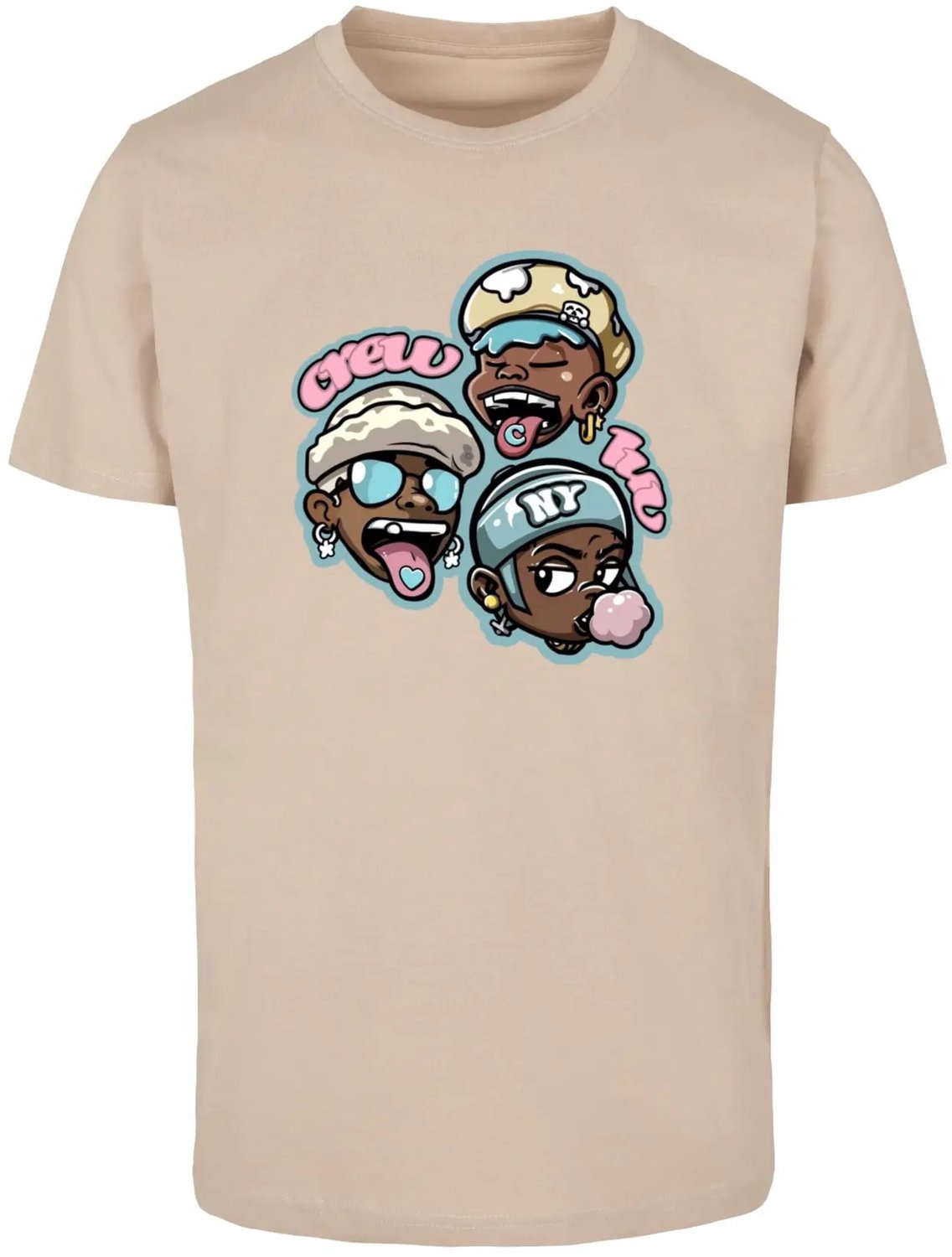 T-shirt Mister Tee Crew Luv Creme