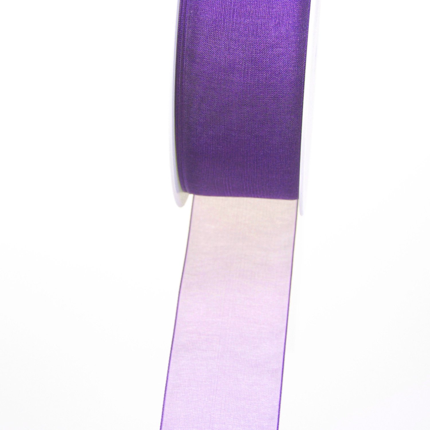 Organza lint met weefrand - Lila - 38 mm - 50 m