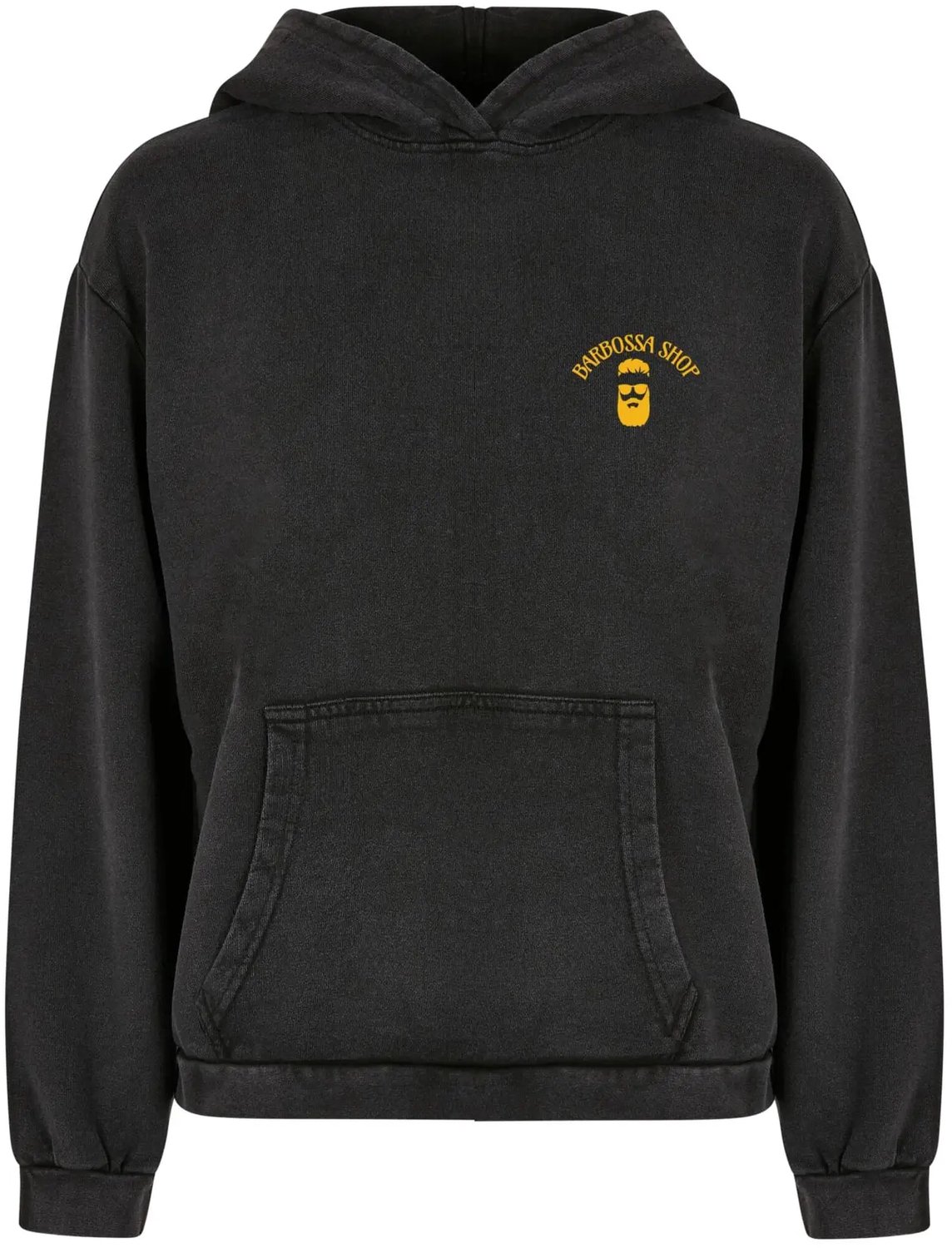 Dames Hoodie Oversized Mister Tee Barbossa Acid Washed Zwart