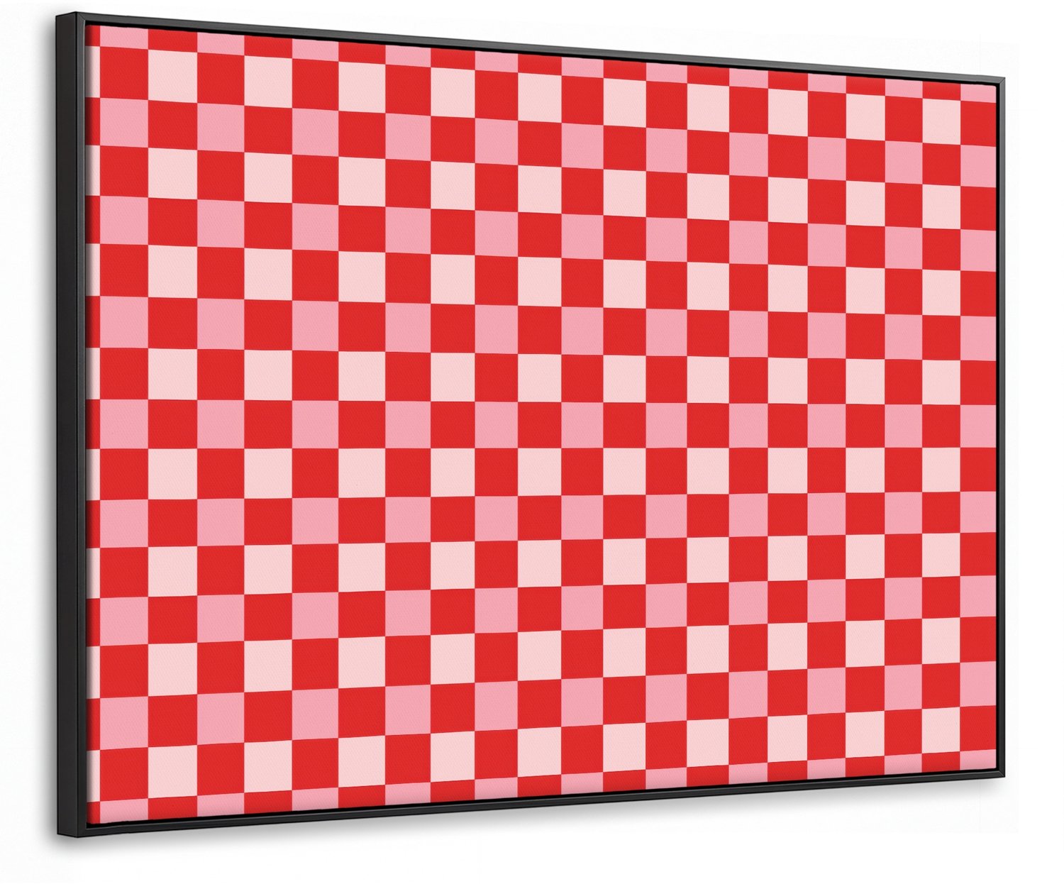Canvas Schilderij met Baklijst 100x70cm - Vierkant - Klassiek - Rood - Muurdecoratie woonkamer - Slaapkamer decoratie - Kamer accessoires - Schilderijen op canvas met lijst