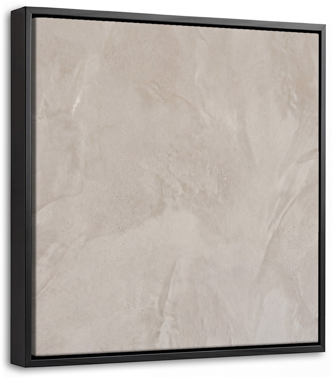 Canvas Schilderij met Baklijst 20x20cm - Textuur - Wand - Modern - Beige - Abstract - Muurdecoratie woonkamer - Slaapkamer decoratie - Kamer accessoires - Schilderijen op canvas met lijst