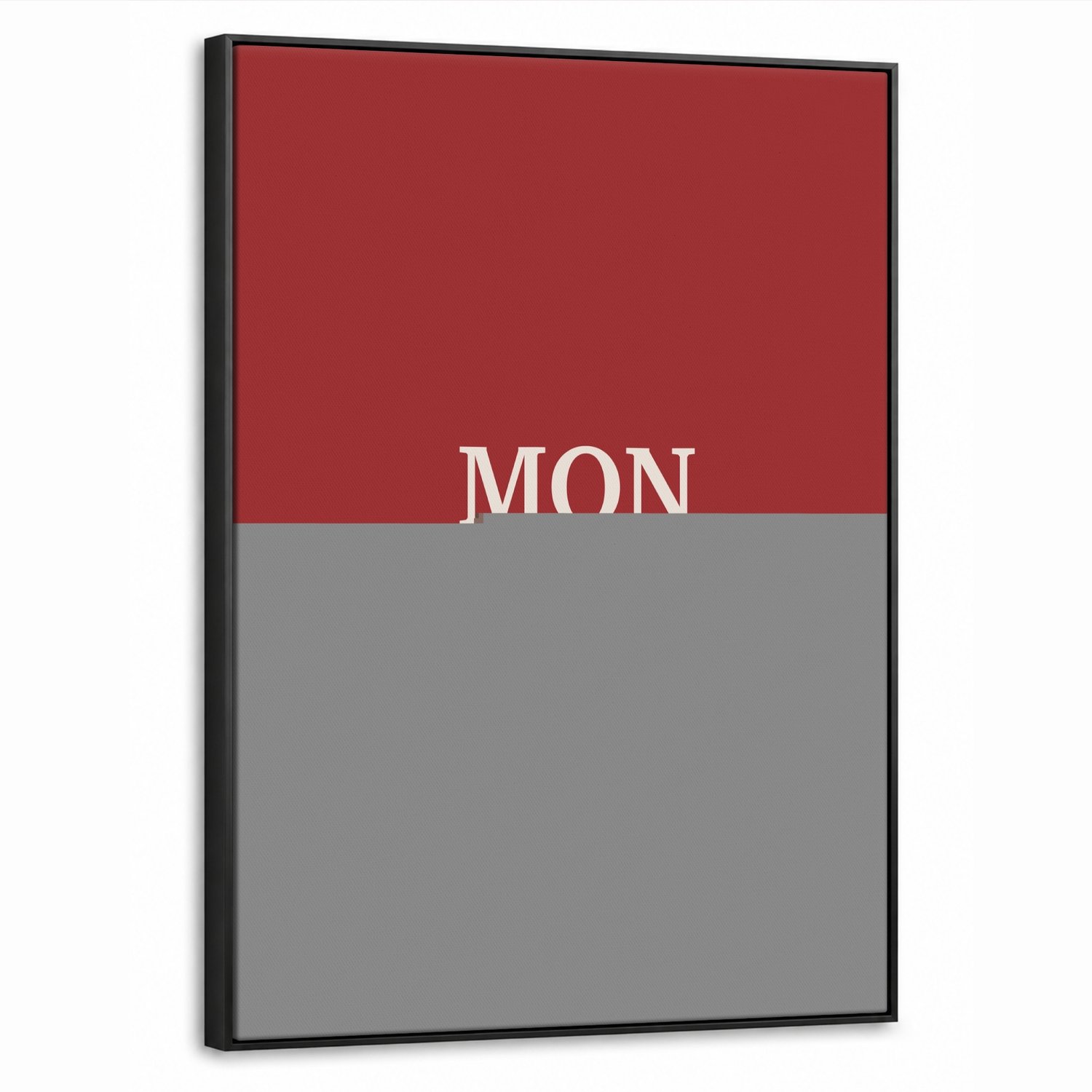 Canvas Schilderij met Baklijst 50x70cm - Rood - Frans - Quotes - Muurdecoratie woonkamer - Slaapkamer decoratie - Kamer accessoires - Schilderijen op canvas met lijst