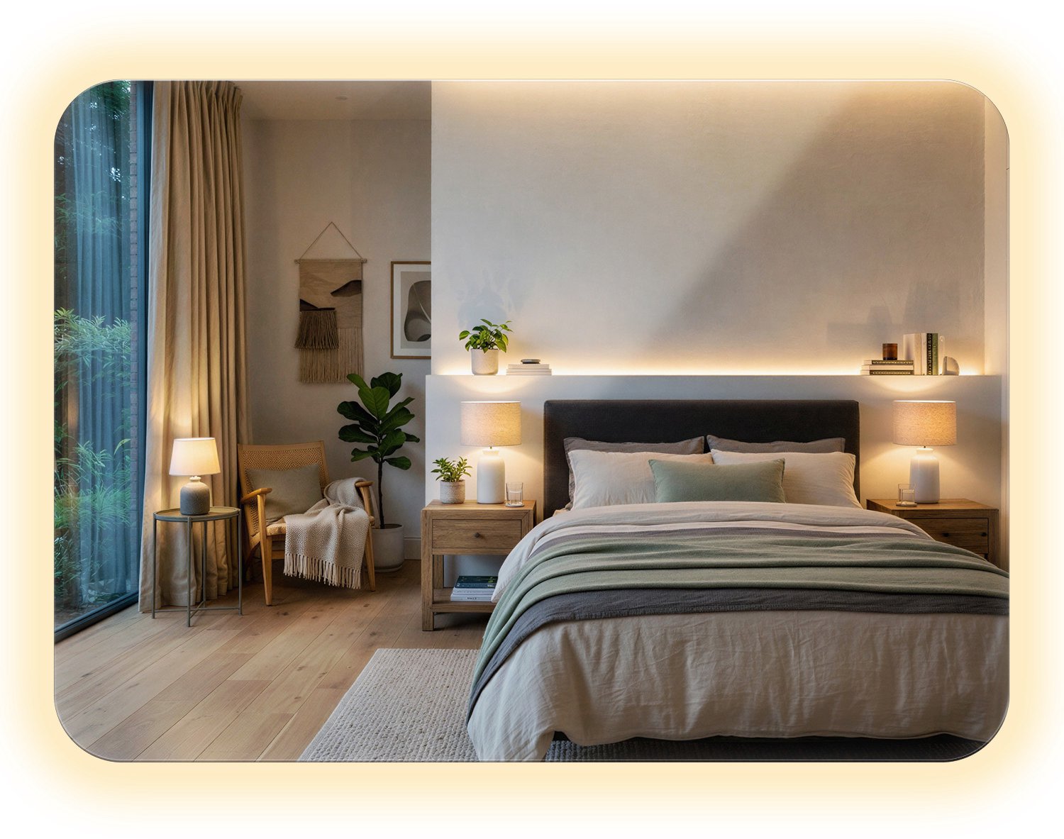 WallMuralia Rechthoekige wandspiegel met afgeronde hoeken - 50x70 cm - Warm LED licht - Spiegel met LED verlichting - Minimalistisch Spiegel - Toiletspiegel Met Licht Warm licht