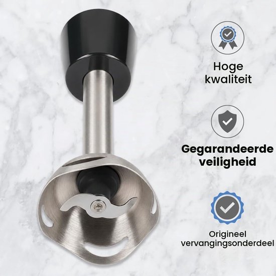 Mixerstaaf - 2 roestvrijstalen messen - Compatibel met Moulinex — afbeelding 3