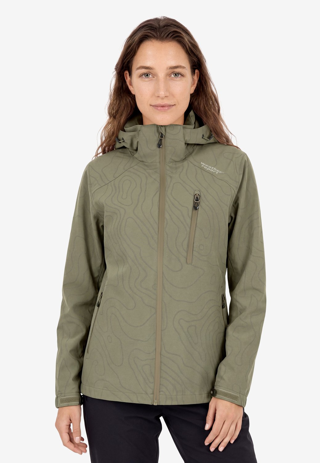 Weather Report Regenjacke Camelia Donkergroen