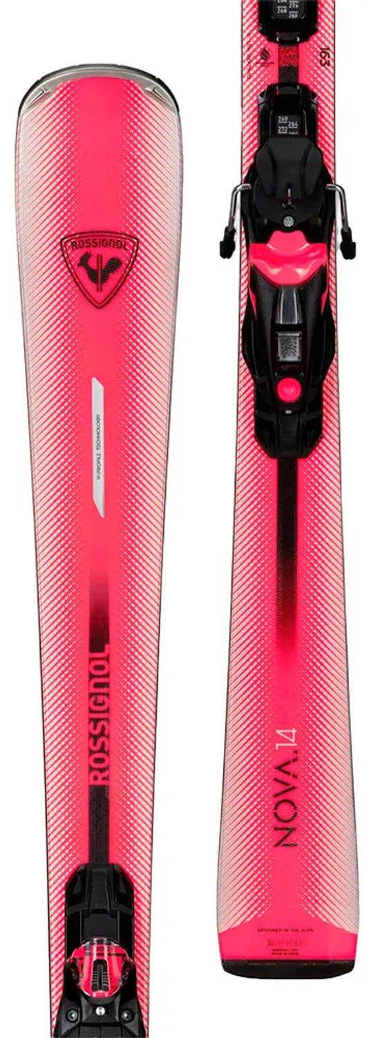 Rossignol Nova 14 Konect+nx 12 Konect Gw Dames Alpine Ski Pakket 169 Vrouw Roze