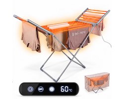 Premium Elektrisch Wasrek met Verwarming 230W - Wasrek - Verwarmd Droogrek - Wit - Silvergear