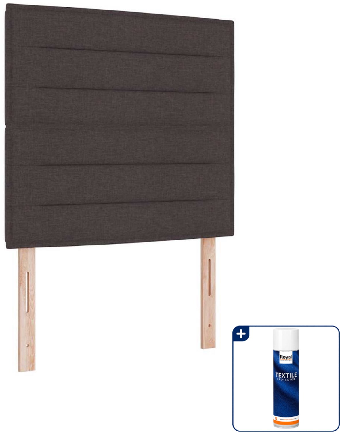 vidaXL Boxspring bed met matras en led - 120 x 190 cm - stof - donkerbruin - Inclusief textielbeschermer 500 ml