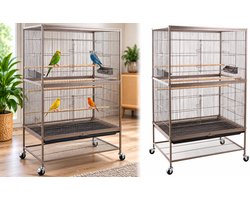 Flamingo Volière Sumba Taupe – volière voor buiten & binnen – volière aluminium – 79x52x134 cm – volière