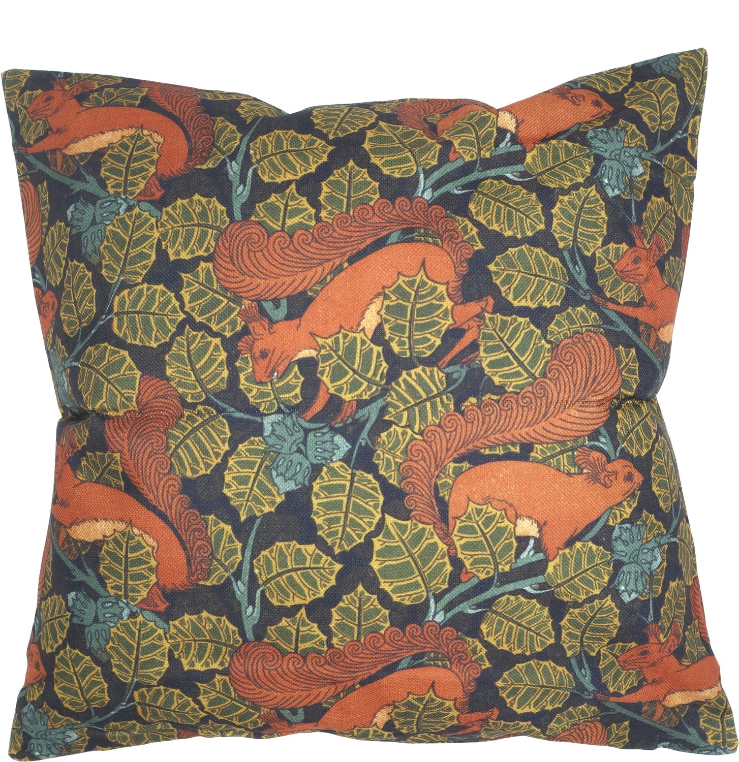 De Kussenkraam Kussenhoes Eekhoorns Hazelnoten Vintage | 43 x 43 cm | Linnenlook | Exclusief binnenkussen mix kleuren