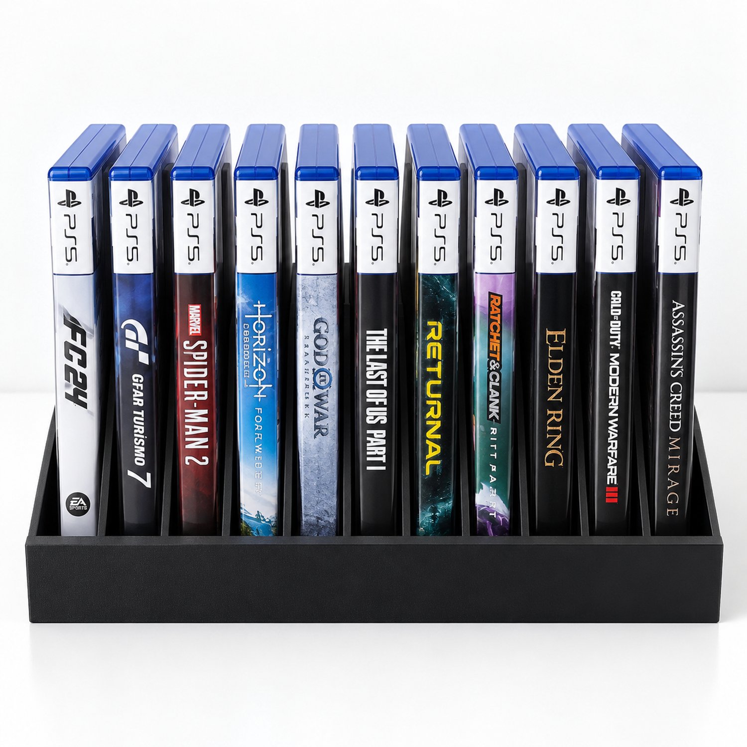 YUOM. Game Houder – Geschikt voor PlayStation 5 Games – Opberger voor 10 Games – Zwart