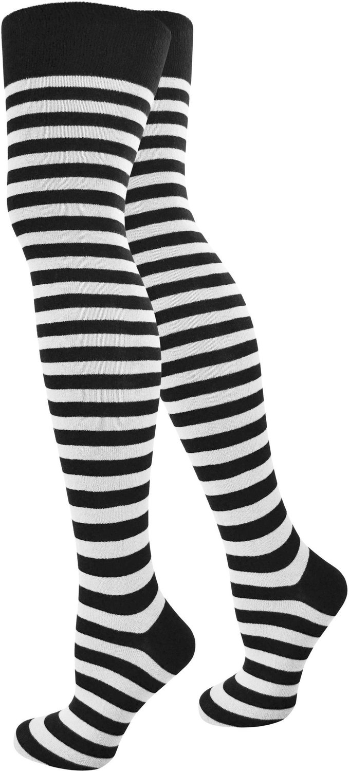 Overknee-sokken met smalle strepen