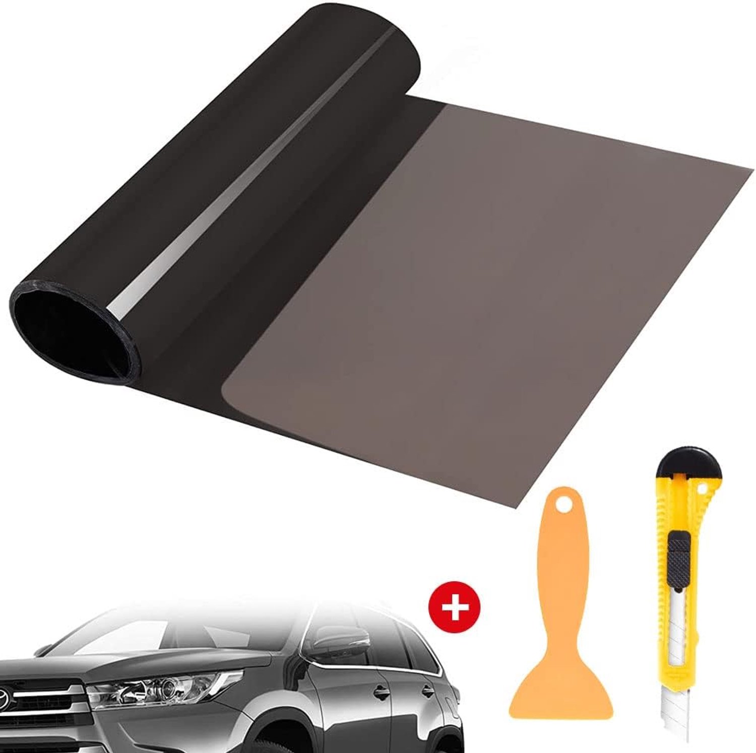 Headlight film 30 x 120 cm - Geel - Waterdichte koplamp folie - Bescherming tegen krassen - m-winkel