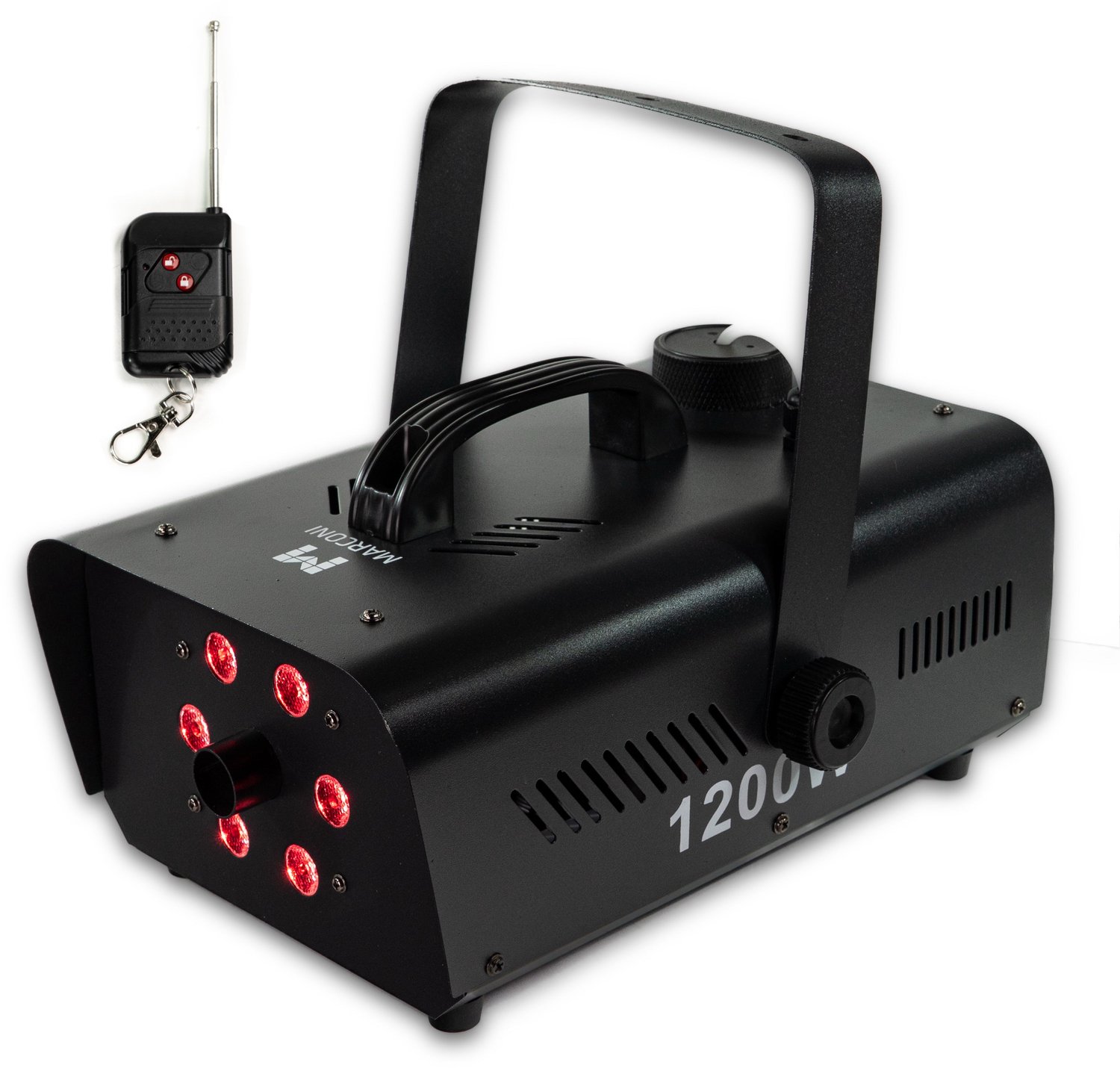 Marconi F1200RGB Rookmachine - Party Rookmachine En Lichteffect - 1200 Watt - 6 RGB Leds - 174 M3 Per Minuut - Inclusief Draadloze Afstandsbediening