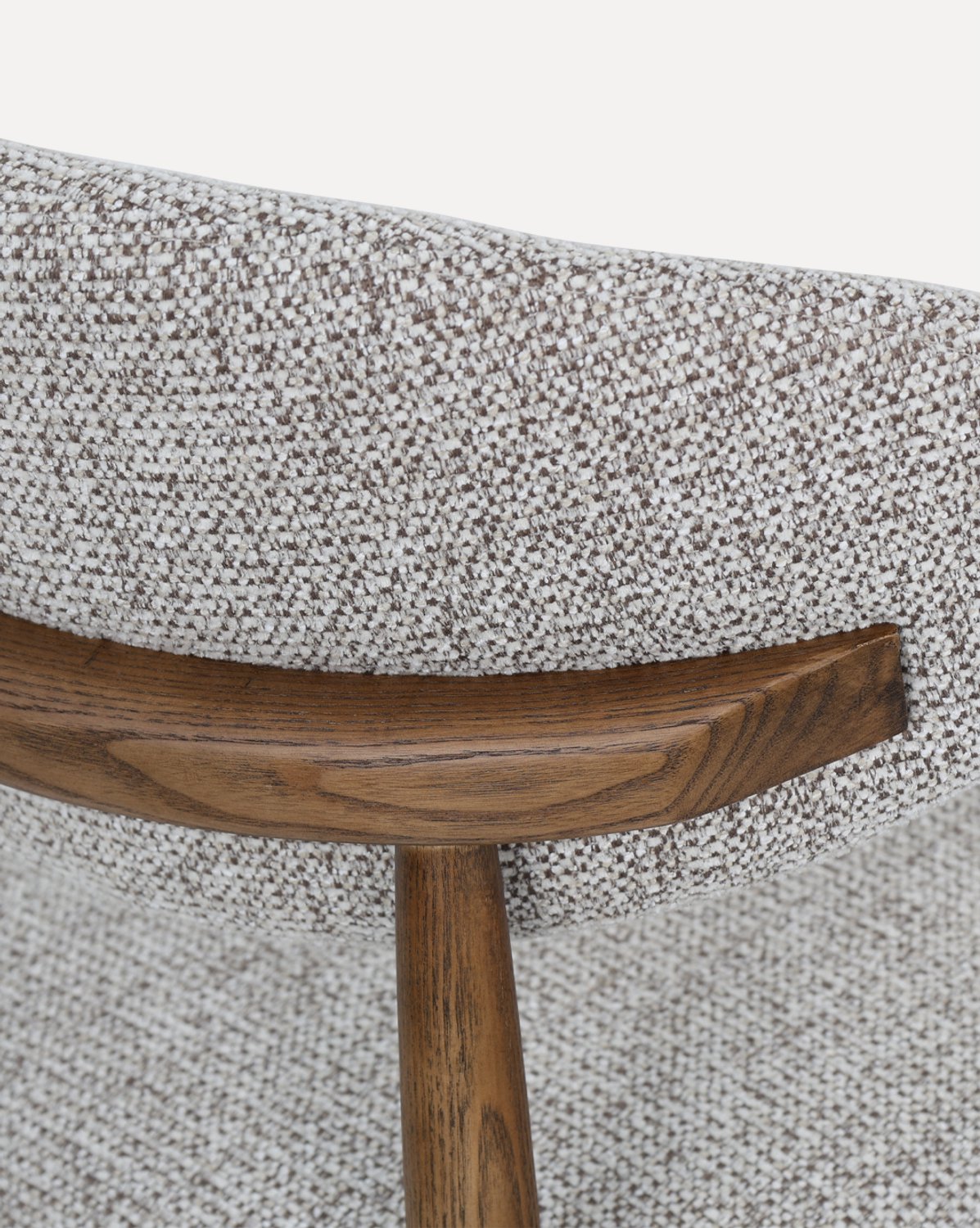 DESMIU Eetkamerstoel 54,5 Bij 54 Bij 82 Cm - Set Van 2 - Ergonomische Rugleuning - Voor Eetkamer En Kantoor - Stof Hout - Walnoot