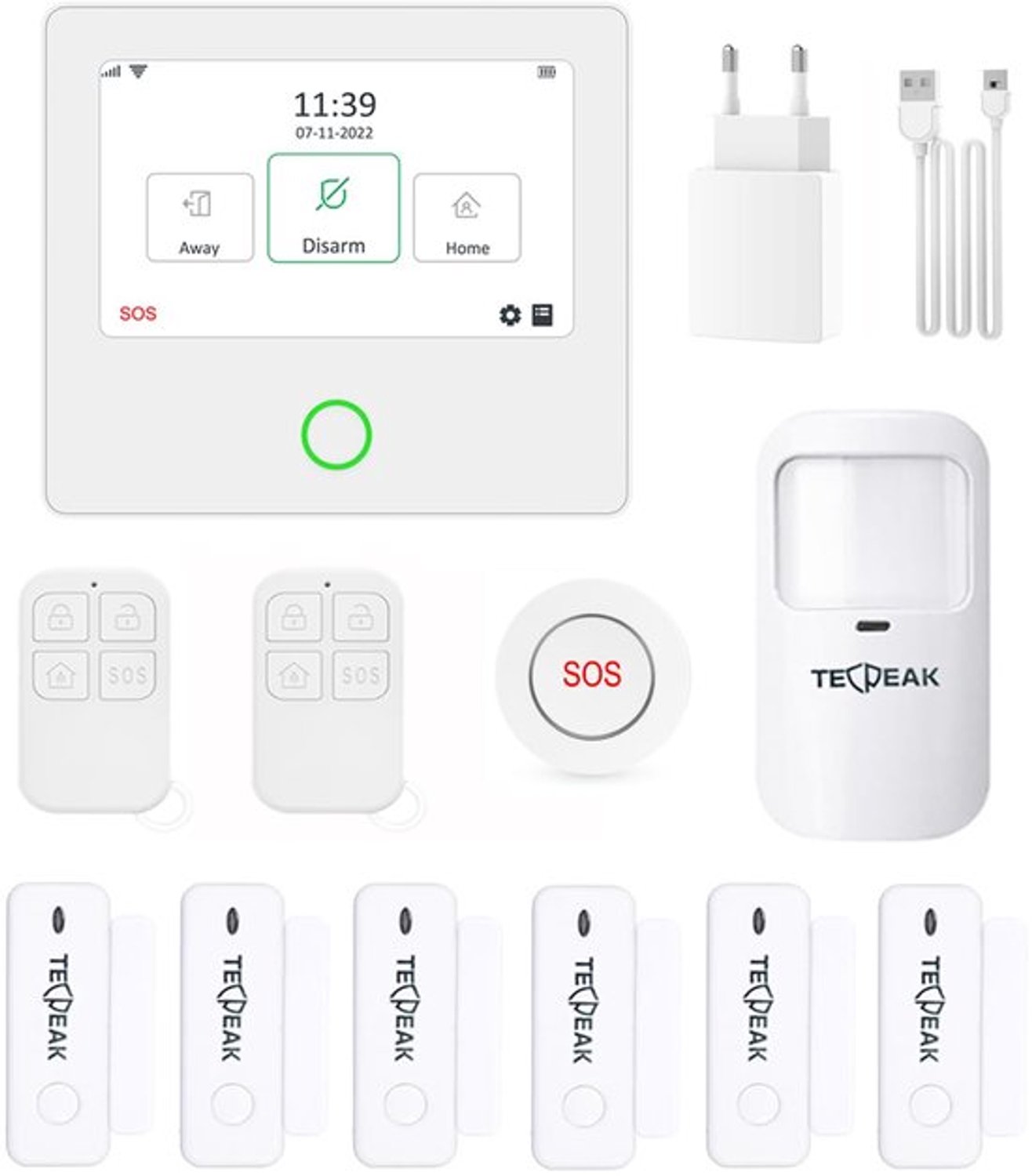 Thuisalarmsysteem Draadloos - Met GSM En Wifi - Batterijgevoed - Zelfmontage - Voor Huis En Kantoor