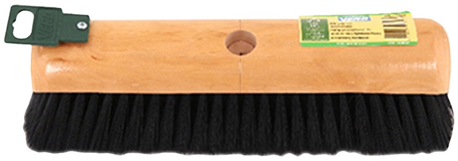 Vero Kamerveger - 28 cm - Hout - Kunstvezel - Zachte Zwarte Vezels - Rond Hout Blank Gelakt - Voor Droog Fijn Vuil op Tegels en Houten Vloeren - Lichtgewicht - 367 Gram