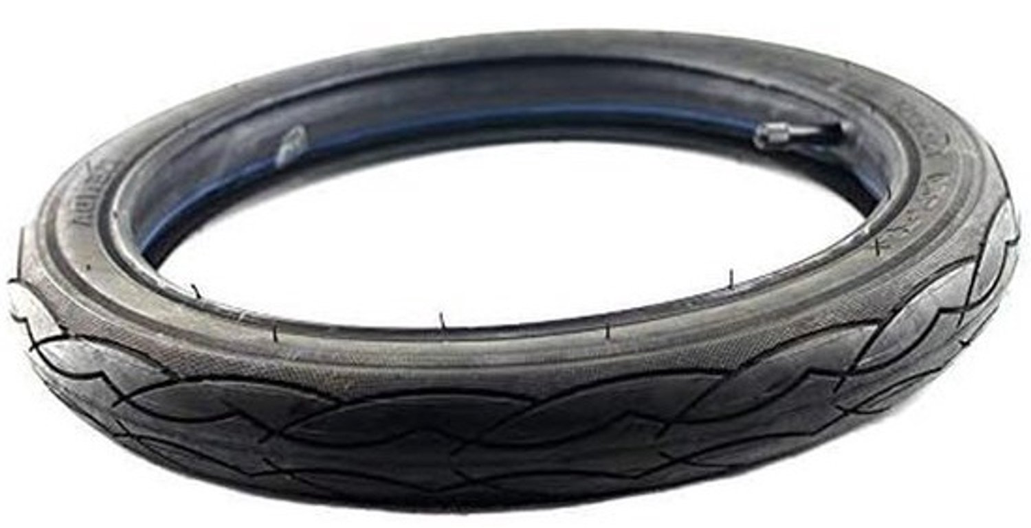 Binnen- en buitenband voor fiets - Kinderfietsband - Fietsonderhoud - Slijtvast profiel - 14X1.75 47-254 - Zwart
