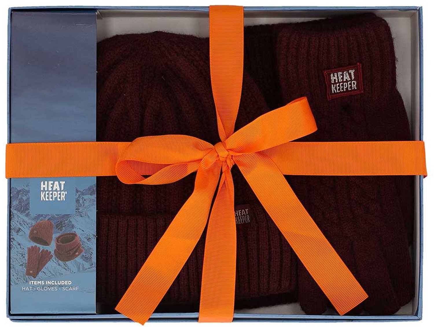 Heatkeeper Dames Giftset - Muts + Nekwarmer + Handschoenen - Bordeaux