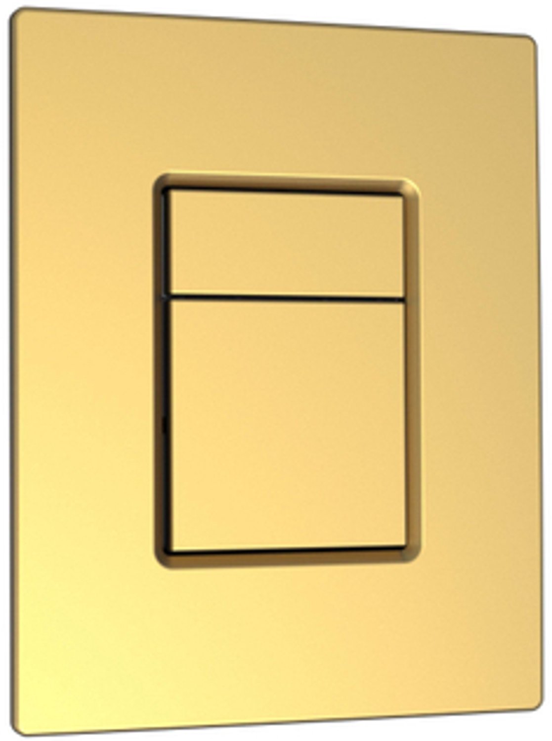QeramiQ Push Metal Thin Bedieningspaneel - voor Grohe Skate - 2 knops - geborsteld messing