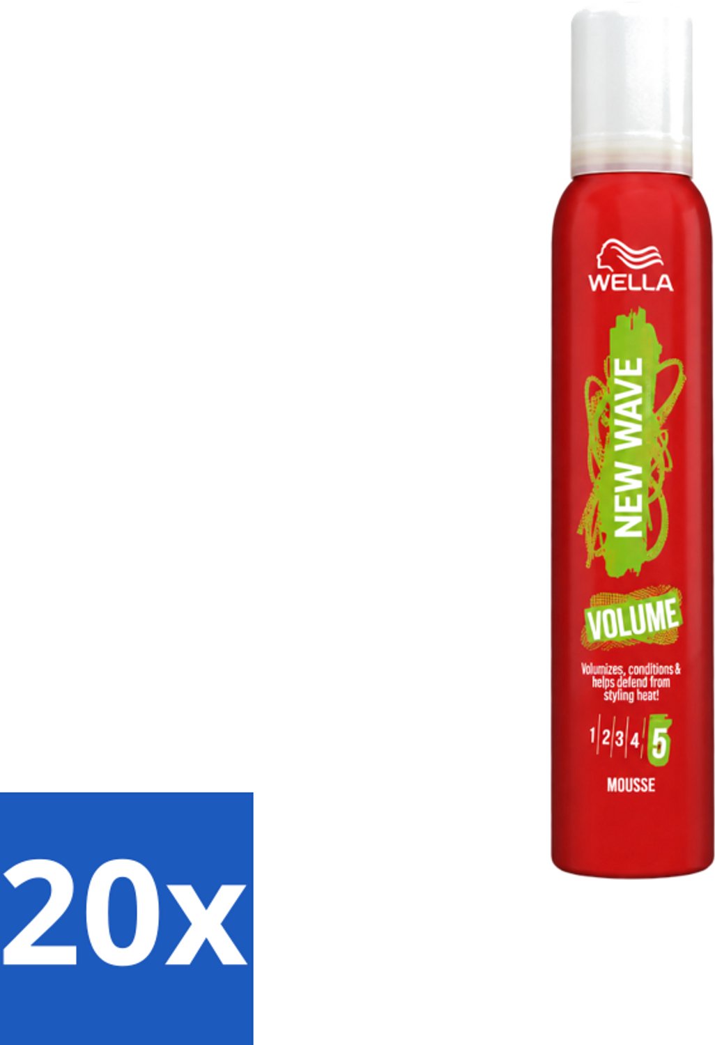 20 x Wella – New Wave Boost – Volumemousse – 200 ml - Voordeelverpakking - 20 stuks