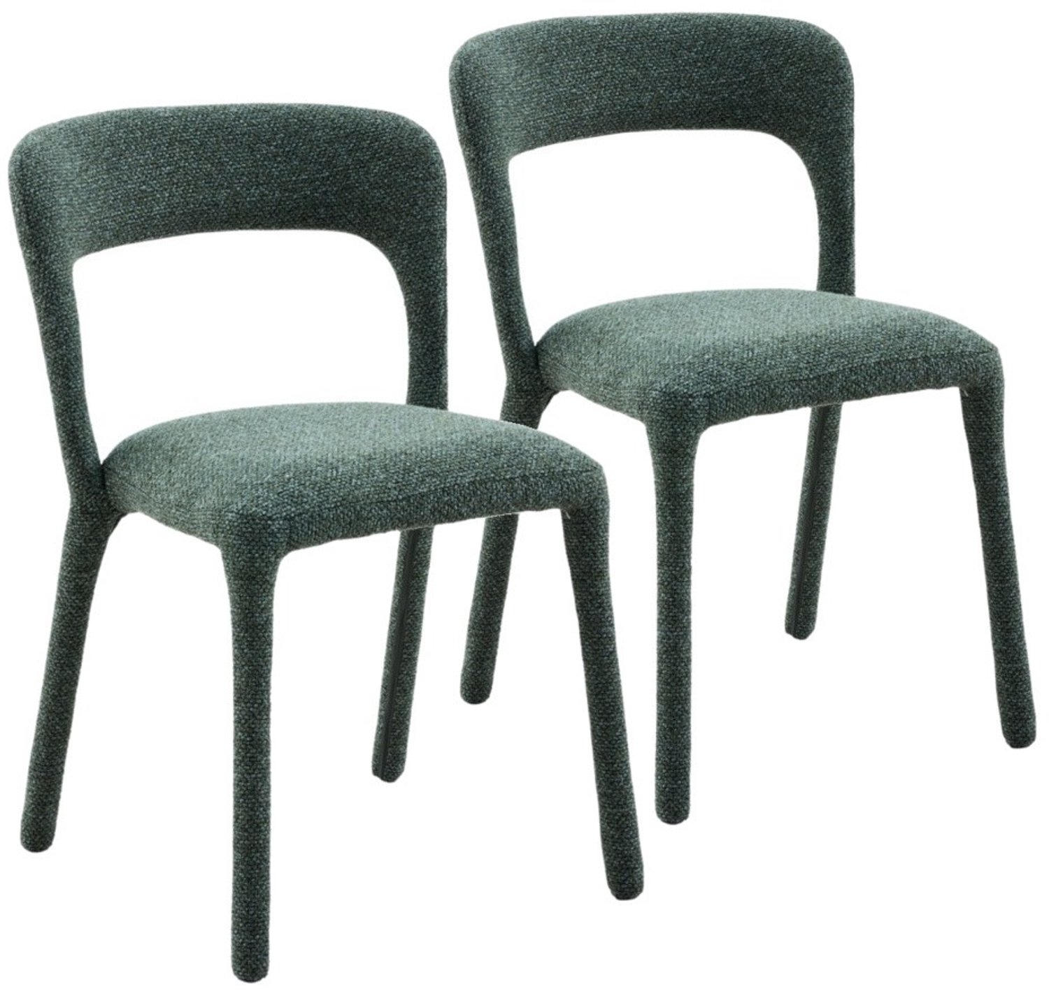 DS4U - - Noël eetkamerstoel - Set van 2 - Groen - Stof