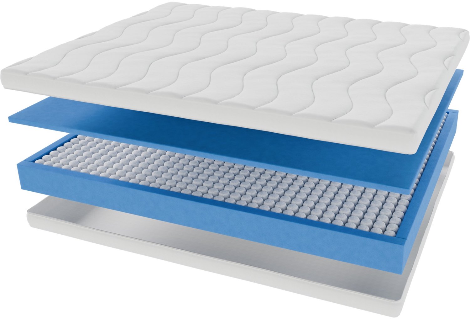 Toros Bedden 160x200x20 Hybrid - Pocket - Anti Allergisch - Wit