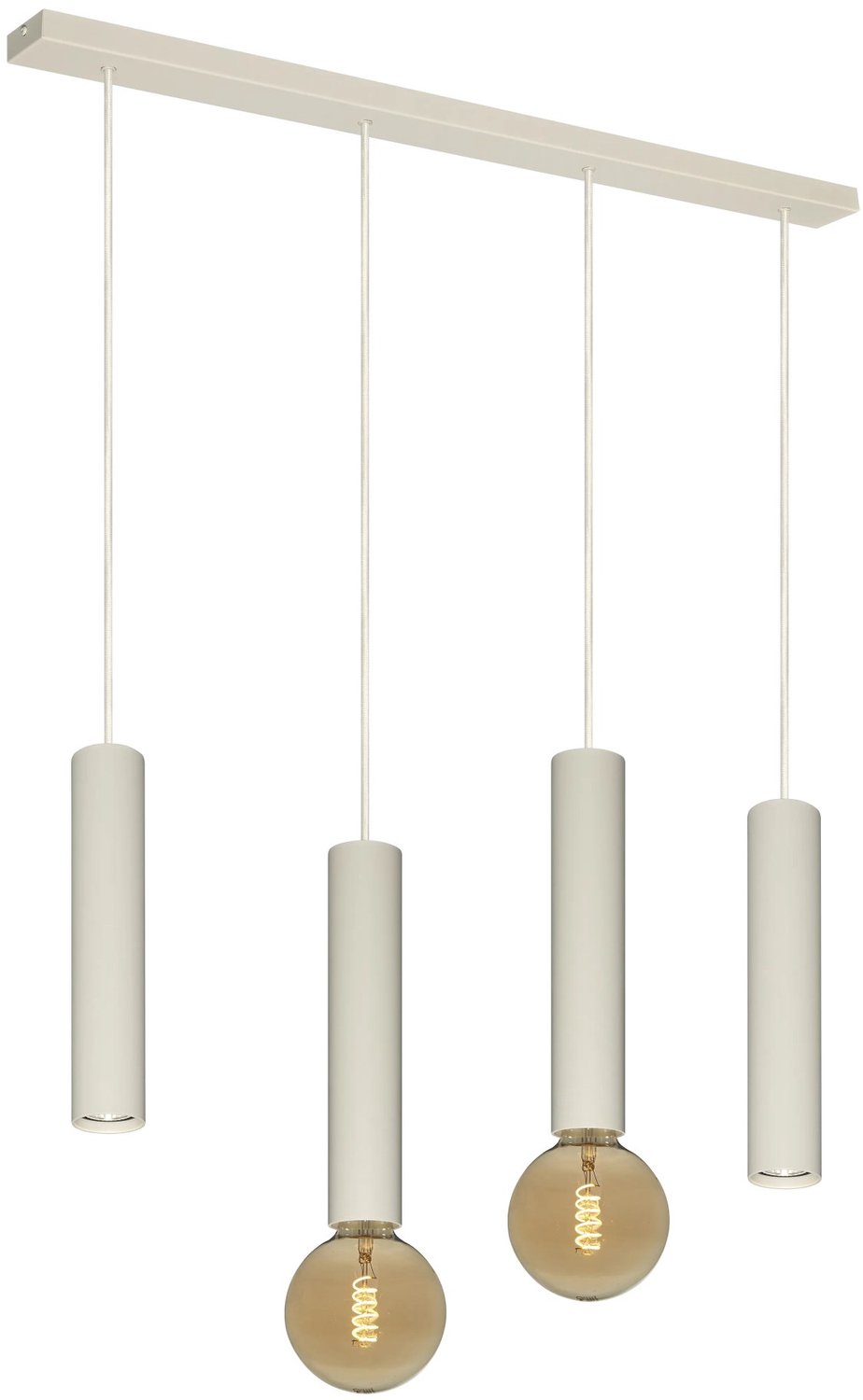 Taboo pendellamp met 4 lichtpunten in beige, uit de Deco collectie - stijlvolle hanglamp voor woonkamer of eetkamer