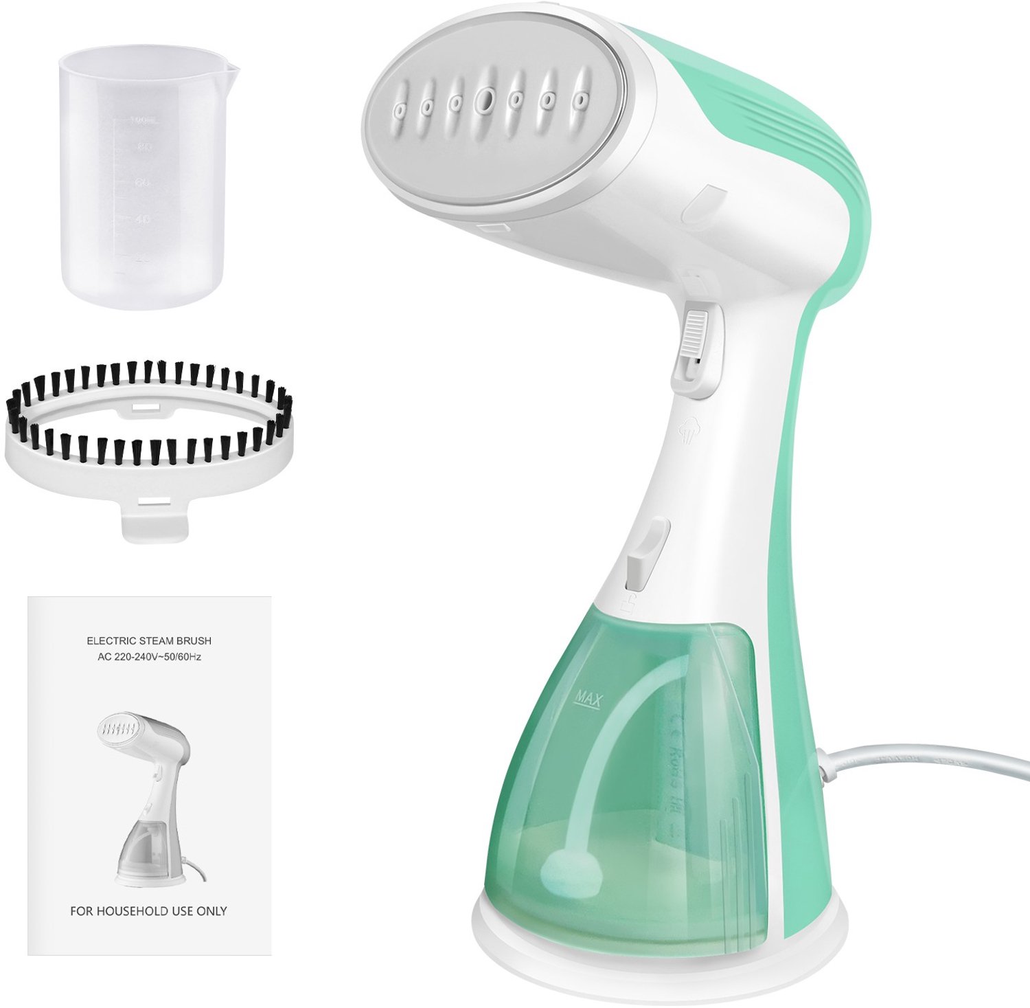 Nyoz kledingstomer - Handstomer - Kleding stomer/ontkreuker - 4800W - 300 ml - 50 g/min - 2 stoomstanden - 30 sec opwarmtijd