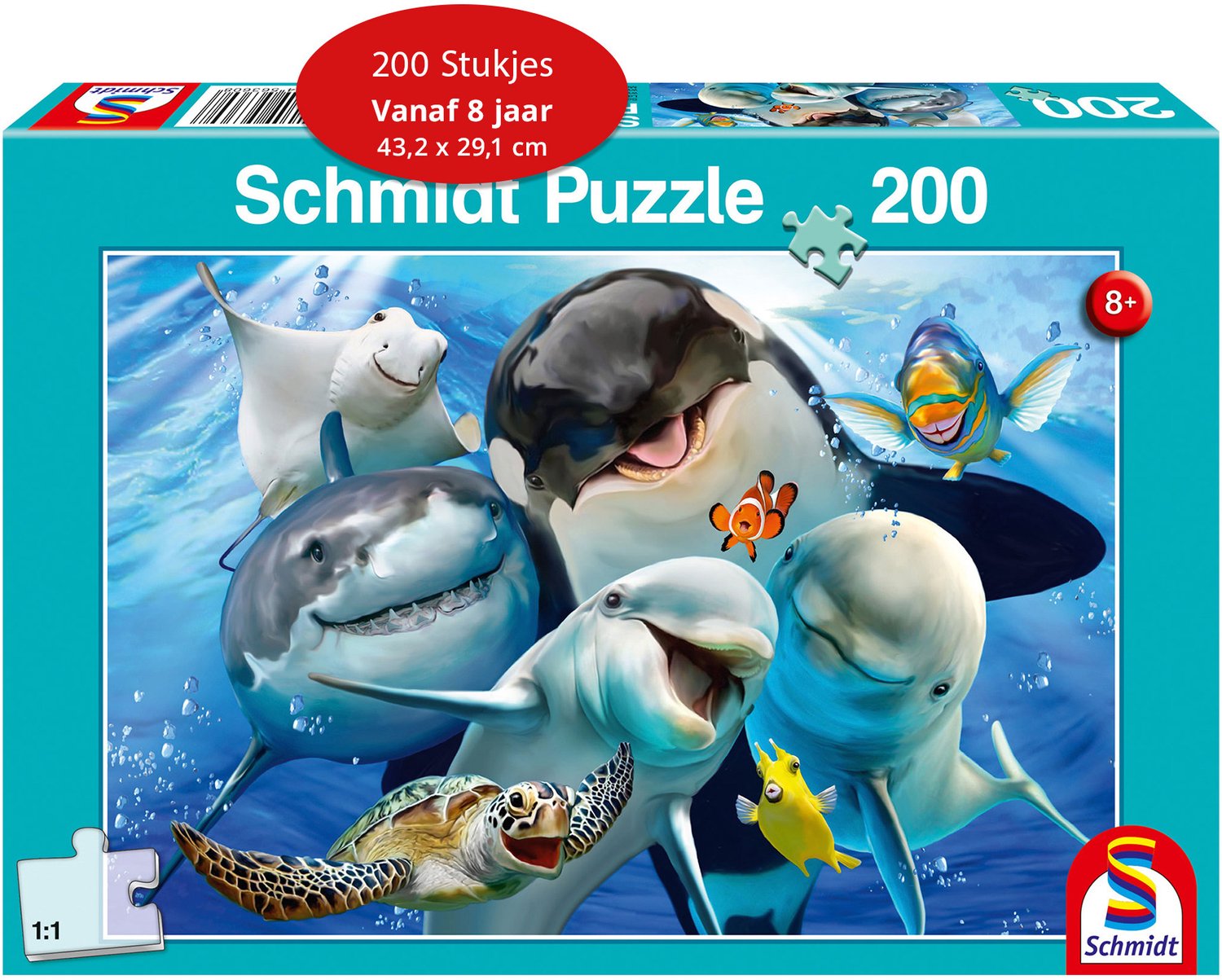 Schmidt - Legpuzzel - Onderwatervrienden - 200 stukjes - Kinderen - vanaf 8 jaar — afbeelding 2
