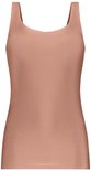 Roestbruin Ten Cate Secrets onderhemd met brede bandjes en een ronde hals.