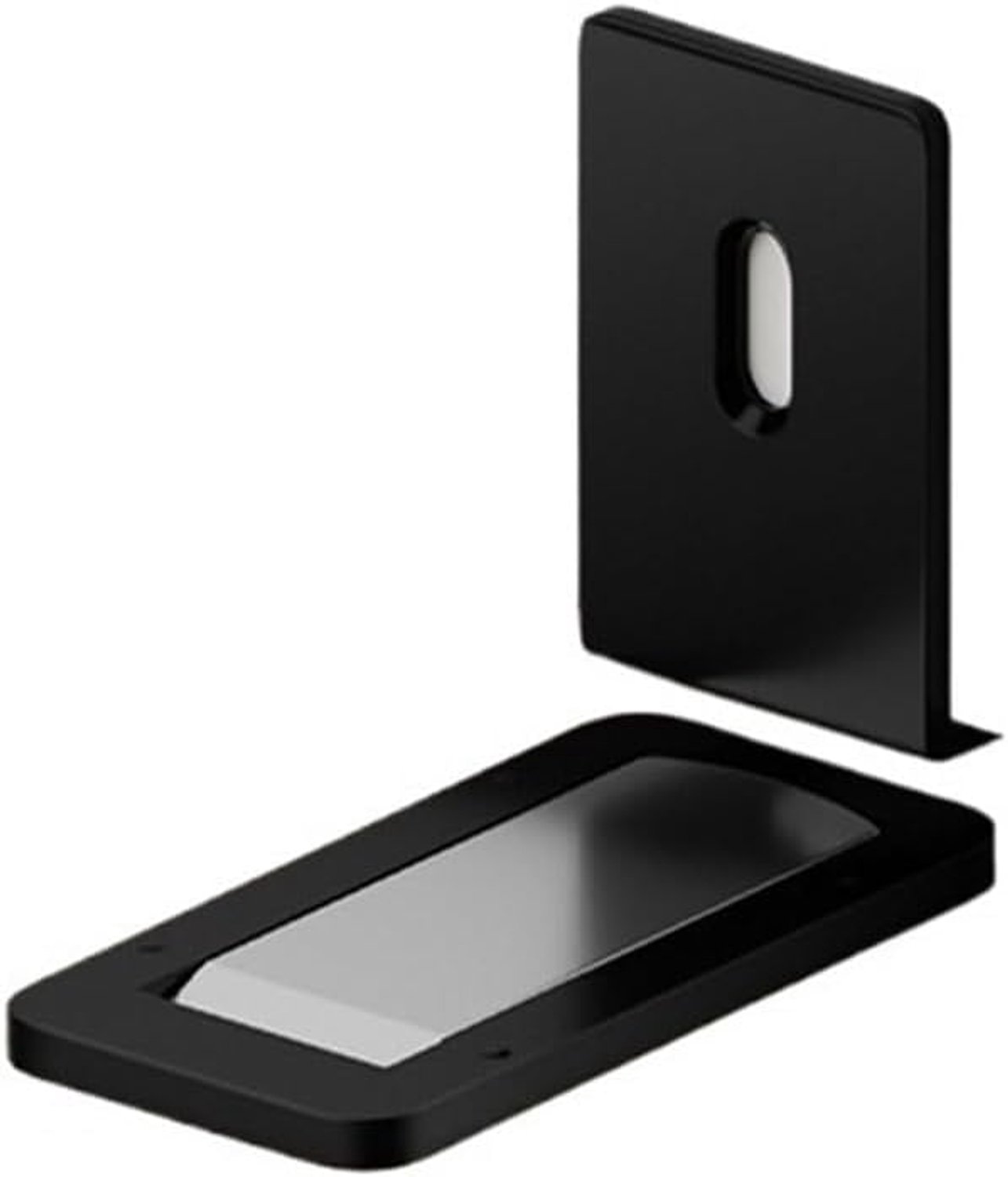 Magneet Deurstopper – Zelfklevend en zonder boren – Antibotsing en tochtblokker – Sterke magneet – Voor aluminium en glazen deuren met ultra smal frame – Vloermodel – Zwart