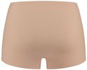 Nude naadloze shorts voor dames, achterkant.