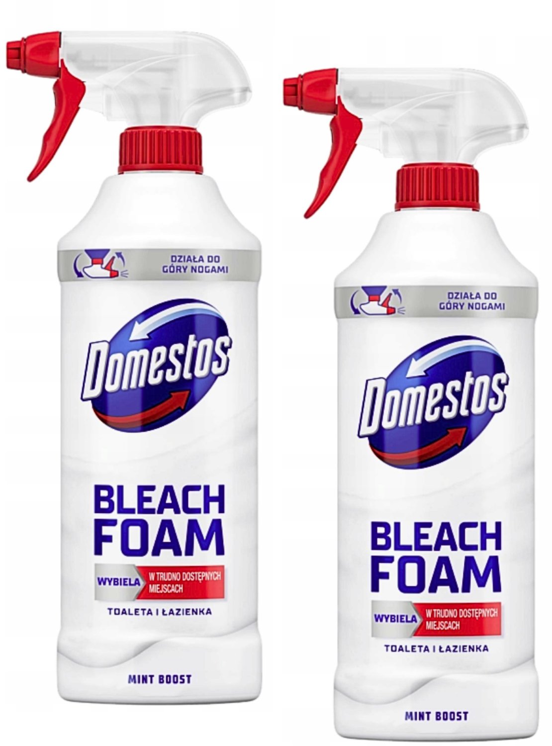 Domestos Power Foam Mint Fresh Toiletreiniger en Badkamerspray - Mint Boost - Met Bleek - 2 x 435ml