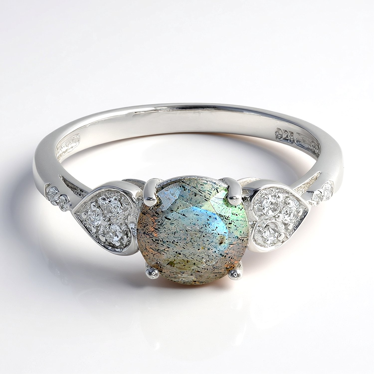 Cavill Berlin - Zilveren Ring - 925 Sterling Zilver - Spectroliet 1,235 ct - Betoverende Elegantie en Luxe
