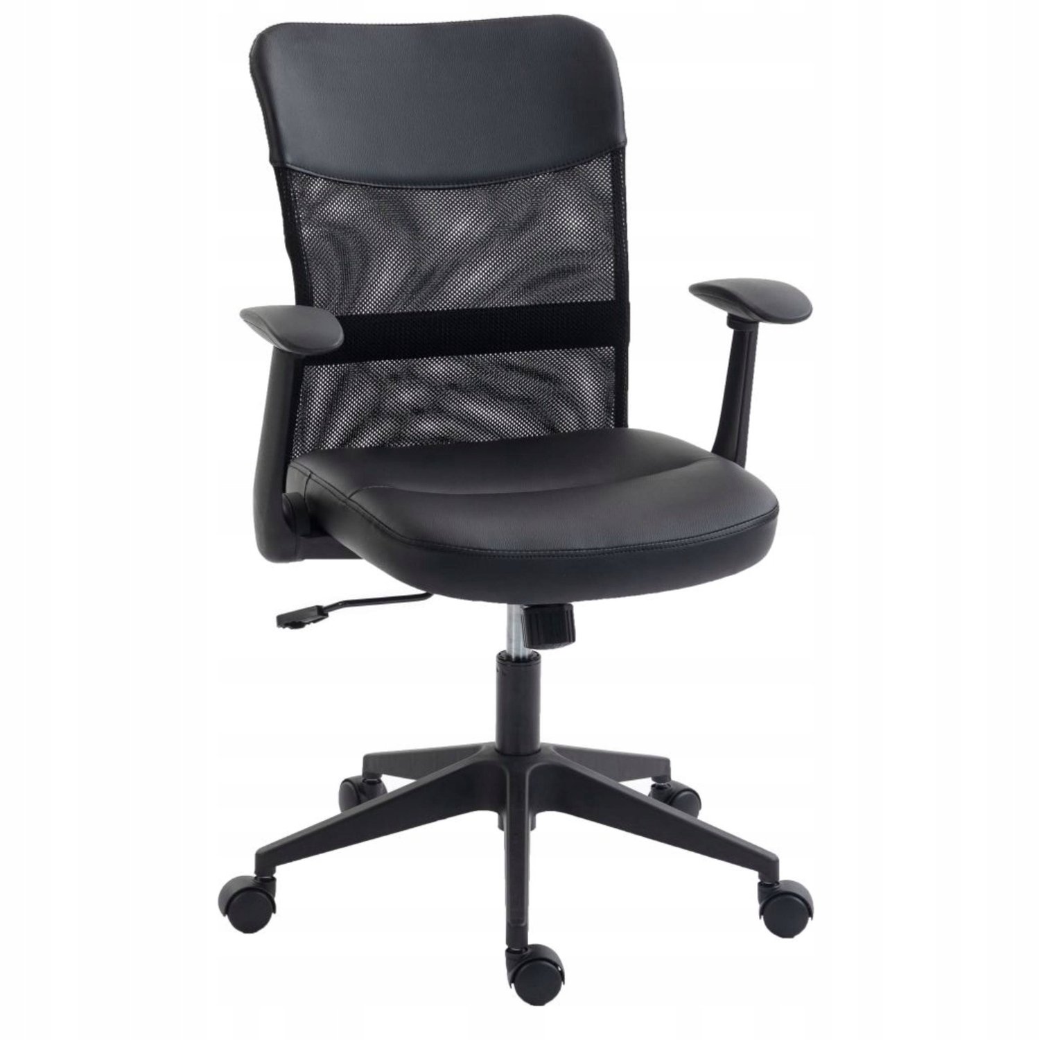 Furnitex FB 50-FX Serie - Zwarte Bureaustoel - Mesh Rugleuning - Opklapbare Armleuningen - TILT-mechanisme